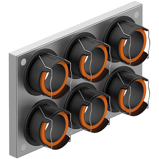 Anschlussplatte 6-fach R75 S (für Abluft)