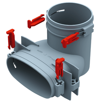 Helios FRS-ÜV 51-75 Übergang - Vertikal 90 Grad, Oval 51 auf Rund 75 - 03860