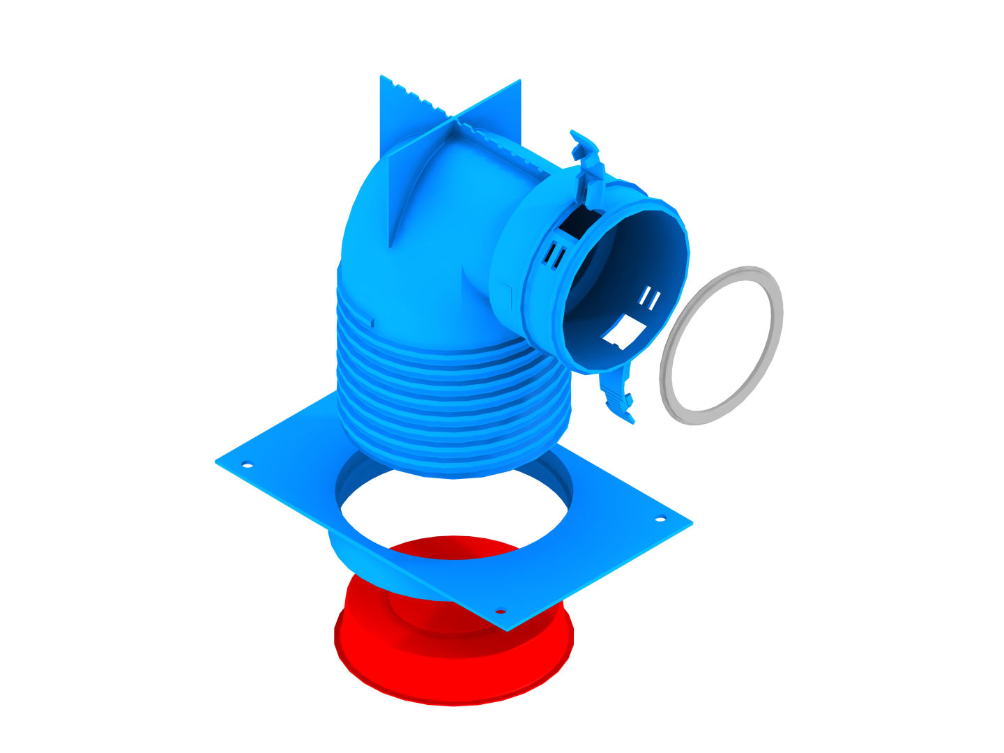 Kermi x-well Ventilanschluss 90 Grad, NW 92 - 125 - Y2202092004K