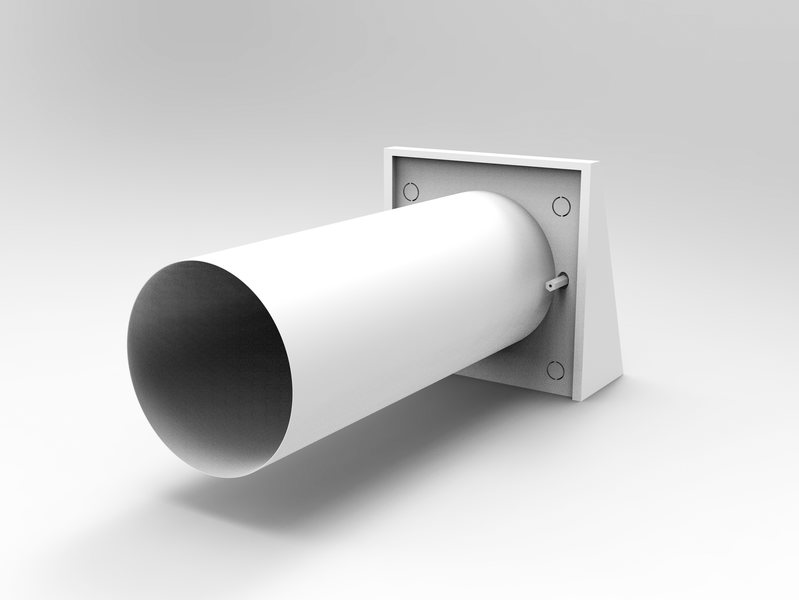 aV100-Wandeinbauset für Abluftventilatoren im Bad