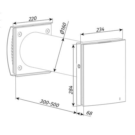Maßzeichnung Vento Expert DUO A30-1 S10 von Blauberg Ventilatoren