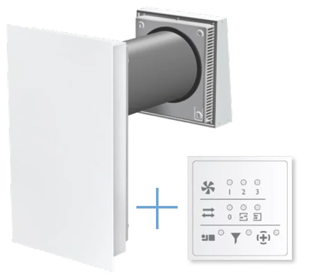 R-Tube 60 externe Steuerung inkl. Wandeinbauhülse - Roos